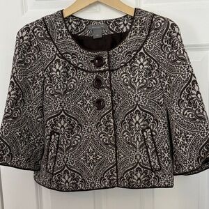 Ann Taylor Black and White Patterned Blazer